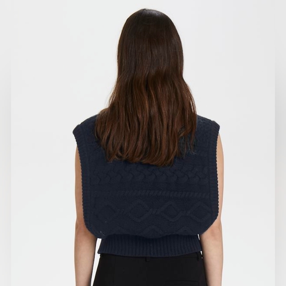 BNWOT Gestuz knitted pullover, navy, Size US M - Picture 3 of 10